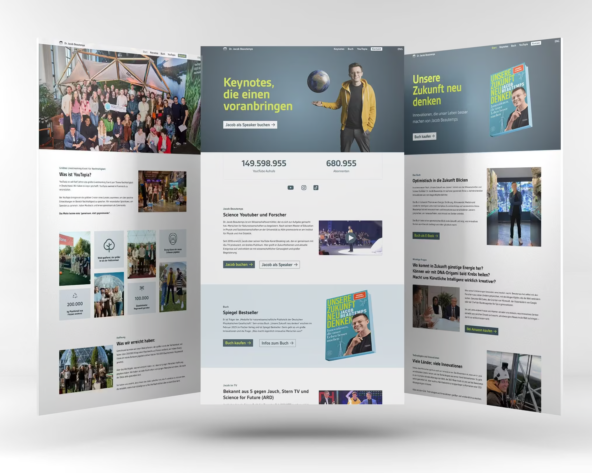 Website für Jacob Beautemps von Breaking Lab